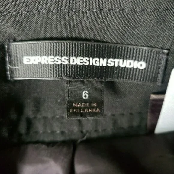 Express Design Studio Black A Line Circle Skirt Zip Back Women's Size 6 Y2K 90s - Picture 11 of 12